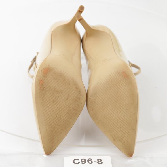 Marc Fisher Womens Daily Mary Jane Pump Size 8.5 Nude Tan Patent Heel Dress Shoe - Picture 8 of 13